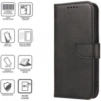 Dirbtinos odos dėklas su 4 skyreliais - juodas (Xiaomi Redmi Note 11 Pro 5G/Note 12 Pro 4G)